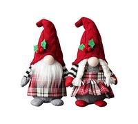 ERSTUME Christmas Gnome Decorations 2 Packs Scandinavian Santa Ornaments Handmade Scandinavian Style Tomte Elf Home Decoration Ornaments