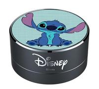 ERT GROUP Disney Stitch Bluetooth Speaker, 3W Portable Speaker, Built-in Mic & FM Radio, Micro SD Card Slot, Rechargeable Battery, Suitable for Phones, Tablets, Laptops and More