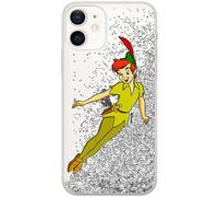ERT GROUP mobile phone case for Apple Iphone 12 Mini original and officially Licensed Disney pattern Peter Pan 001 optimally adapted to the mobile phone, with glitter overflow effect