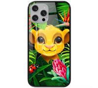 ERT GROUP mobile phone case for Apple Iphone 13 original and officially Licensed Disney pattern Simba & Friends 002 made of hardened glass, optimally adapted to the mobile phone, protective cover
