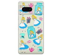 ERT GROUP mobile phone case for Google PIXEL 7 original and officially Licensed Disney pattern Alice 011 optimally adapted to the shape of the mobile phone, partially transparent