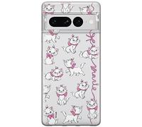ERT GROUP mobile phone case for Google PIXEL 7 PRO original and officially Licensed Disney pattern Marie 008 optimally adapted to the shape of the mobile phone, partially transparent