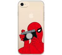 ERT GROUP mobile phone case for Iphone 7/8/ SE 2/ SE 3 original and officially Licensed Marvel pattern Spider Man 026 optimally adapted to the shape of the mobile phone, partially transparent