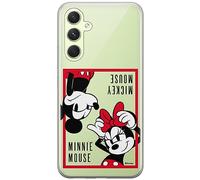 ERT GROUP mobile phone case for Samsung A54 5G original and officially Licensed Disney pattern Mickey & Minnie 019 optimally adapted to the shape of the mobile phone, partially transparent