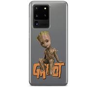 ERT GROUP Mobile Phone Case for Samsung S20 Ultra Original and Officially Licensed Marvel Pattern Groot 005 Optimally Fitted to the Shape of the Mobile Phone, Partially Transparent