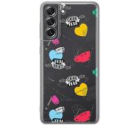 ERT GROUP mobile phone case for Samsung S21 FE original and officially Licensed Friends pattern 037 optimally adapted to the shape of the mobile phone, partially transparent