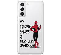 ERT GROUP mobile phone case for Samsung S21 original and officially Licensed Marvel pattern Spider Man 024 optimally adapted to the shape of the mobile phone, partially transparent