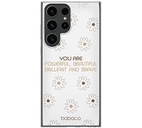 Babaco ERT GROUP mobile phone case for Samsung S23 ULTRA original and officially Licensed pattern Positive vibes 003 optimally adapted to the shape of the mobile phone, partially transparent