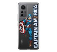 ERT GROUP mobile phone case for Xiaomi MI 12 LITE original and officially Licensed Marvel pattern Captain America 030 optimally adapted to the shape of the mobile phone, partially transparent