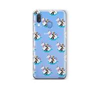 ERT GROUP Original Disney Mickey and Minnie TPU Case for Samsung Galaxy A40, Liquid Silicone Cover, Flexible and Slim, Protective for Screen, Shockproof and Anti-Scratch Phone Case Transparent