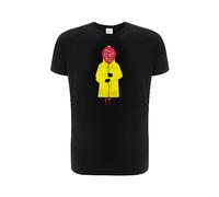 ERT GROUP Warner Bros. It 003, Men's Short-Sleeve T-Shirt, 100% Cotton, Print, Size XS, Black, Seamless Design, Smooth & Resilient Fabric for Everyday Ease