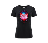 ERT GROUP Warner Bros. It 020, Women's Short-Sleeve T-Shirt, 100% Cotton, Print, Size XXS, Black, Seamless Design, Smooth & Resilient Fabric for Everyday Ease