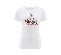 ERT GROUP Warner Bros. Nightmare of Elm Street 009, Women's Short-Sleeve T-shirt, 100% Cotton, Print, Size XS, White, Seamless Design,