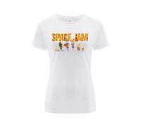 ERT GROUP Warner Bros. Space Jam 2, Space Jam 006, Women's Short-Sleeve T-Shirt, 100% Cotton, Print, Size S, White, Seamless Design, Smooth & Resilient Fabric for Everyday Ease
