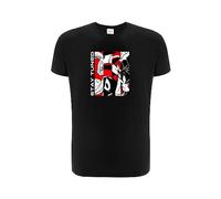 ERT GROUP Warner Bros. Space Jam 2, Space Jam 018, Men's Short-Sleeve T-shirt, 100% Cotton, Print, Size XS, Black, Seamless Design, Smooth & Resilient Fabric for Everyday Ease