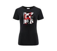 ERT GROUP Warner Bros. Space Jam 2, Space Jam 018, Women's Short-Sleeve T-Shirt, 100% Cotton, Print, Size 3XL, Black, Seamless Design, Smooth & Resilient Fabric for Everyday Ease