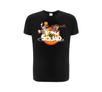 ERT GROUP Warner Bros. Space Jam 2, Space Jam 031, Men's Short-Sleeve T-shirt, 100% Cotton, Print, Size S, Black, Seamless Design, Smooth & Resilient Fabric for Everyday Ease