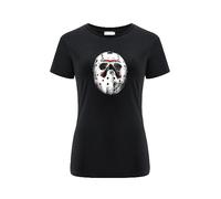 ERT GROUP Women's T-Shirt, Friday The 13th 004 Black Double, S