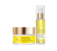 Erth Skin London Age-Defying Power Duo Bee Venom & Manuka Honey Elixir Serum 60Ml + Spf 50 Collagen Day Cream 50Ml In White white One Size