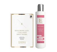 Hydrating Duo: Collagen Body Lotion 250ml + Hyaluronic Sheet Mask Erth Skin London White 250ml