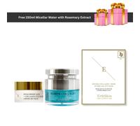 Erth Skin London Women's Marine Collagen Night Cream 50ml +Hyaluronic Acid Collagen Pro Age Eye Cream 30ml + Hyaluronic Acid Double Collagen Rose Erth Skin London White