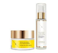 Erth Skin London Spf50 Collagen Day Cream 50Ml + Hyaluronic Acid & Collagen Serum 60Ml In White White 100ml