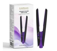 Erth Skin London Straighting Fix Mini Hair Style Straightener Black in Purple Erth Skin London Purple