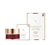 Erth Skin London Anti-Aging Night Trio: Retinol, Collagen Sheet Mask & Rose Pads In White White 3pc