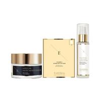 Erth Skin London Women's Anti-Wrinkle Night Moisturiser 24k Gold 50ml + Hyaluronic acid & Collagen Serum - 60ml + Vitamin C Hydrogel Eye Pads x 5 Erth Skin London Clear