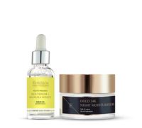 Erth Skin London Women's Bee Venom Serum Oil 30ml + Anti-Aging Night Moisturizer 24K Gold 50ml in White