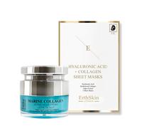 Erth Skin London Women's Marine Collagen Night Cream 50ml + HA Sheet Mask -3Sheets in White Erth Skin London White