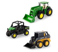 ERTL 3" Iron 3 Pack of John Deere Die-Cast Replicas - Tractor, Gator and Skid Steer Toys , Green