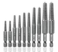 ertlutw 10pcs Screw Extractor Set, Easy Out Bolt Extractor Set Remover Stripped Screw Removal Tool for Removing Broken Bolts, Studs