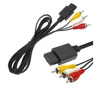 ertlutw 6Ft TV AV Composite Video Cable Cord Compatible with Nintendo 64/GC/SNES/Super Nintendo SNES TV Game/N64 AV Cable - Composite TV AV Display Cable Replacement Video Cable (1.8 M/ 6 Ft)