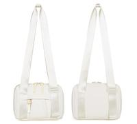 ERTUNA Everyday Mini Gym Bag for Women, Small Tote with Zipper Compartment Waterproof Travel Duffle Cute Handbag Workout Carry On with Removeable Shoulder Strap & Coin Wallet Easy to Clean, Beige, XXS