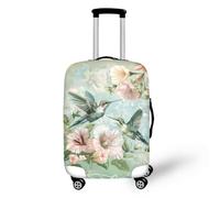 ERTYBD Colorful Sunflower Travel Luggage Cover Spandex Elastic Suitcase Protector for 18-21 Inch Luggage Green Hummingbird Flower