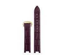 ERTYUYFG Compatible With Omega De Ville Bird's Nest 424.33/38 Lady Matic Cowhide Strap Women's Leather Watch Band Concave Interface 16mm