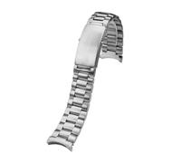 ERTYUYFG Stainles steel watch strap Compatible With Longines Spirit series L3.811.4.93.6 Arc interface Silver Soild Metal Men Sports Watchband