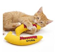 Ertzinla Catnip Toys 2 Pack - 100% catnip banana toys, Interactive Plush Cat Toys for Indoor Cats, Kitten Chew Toy Set, Dental Care, Vacuum Sealed