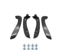 ERUEUBGRM Black Carbon Fiber Front Left Or Right Door Inner Handle Cover 809600015R 197012651 for R&enault for Fluence for Megane 3 2008-2016 Interior Door Handles(Carbon Assembly 4PCS)