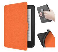 ERUNTO Case for 6-inch Kobo Clara color(2024 Release)/Clara 2E/Tolino Shine4, TPU Cover with Cloth Texture and Hand Belt on The Back, Magnetic Shell Cover with Smart Wake-up/Sleep Function(Orange)