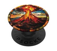 Erupting Volcano Lava Art PopSockets Adhesive PopGrip