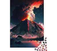 Eruption Volcano Adult Jigsaw Puzzle, 1000 Pieces, 70x50cm/1000pcs; Low-dust White Cardboard Pieces; Shared Family Time Around The Table