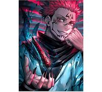 ERUZO 5D Diamond Art Kits for Adults, Jujutsu Kaisen Diamond Painting for Kids, Full Drill Cross Stitch Kit for Beginners Wall Art,50x50cm