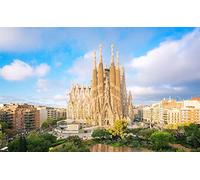 ERUZO Barcelona Sagrada Familia Cathedral and Sagrada Familia’S Expiatory Church DIY 5D Diamond Painting by Number Unique Kits Home Wall Decor 30x40CM