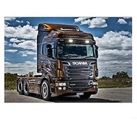 ERUZO Diamond Painting 5D DIY Full Drill Rhinestone Diamond Art Kits Truck Lorry Car Restaurant Wall Decoration40x40cm