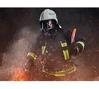 ERUZO DIY 5d Diamond Painting Full Circle Firefighter Diamond Embroidery Cross Stitch fire Alarm Rhinestone Mosaic Wall Art Poster30x40cm