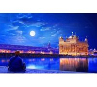 ERUZO DIY 5D Diamond Painting Kit Indian Golden Temple Full Round Diamond Rhinestone Crystal Embroidery Art Crafts Home Wall Decoration40x50cm