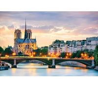 ERUZO DIY 5D Diamond Painting Kit Notre Dame de Paris Full Round Diamond Rhinestone Crystal Embroidery Art Crafts Home Wall Decoration30x40cm