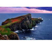 ERUZO DIY 5D Diamond Painting Kit Scotland Lighthouse Isle of Skye Inner Hebrides Full Round Diamond Rhinestone Crystal Embroidery Art Crafts Home Wall Decor30x40cm